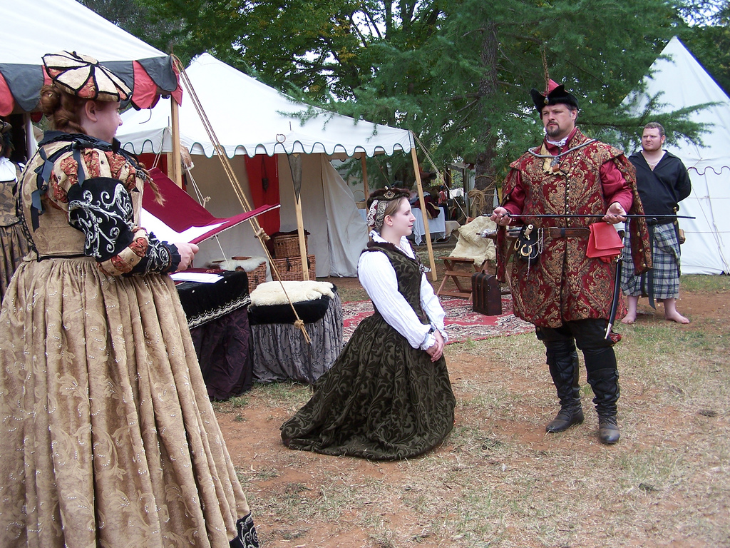 Folsom Renaissance Faire knighting Laurie Tavan